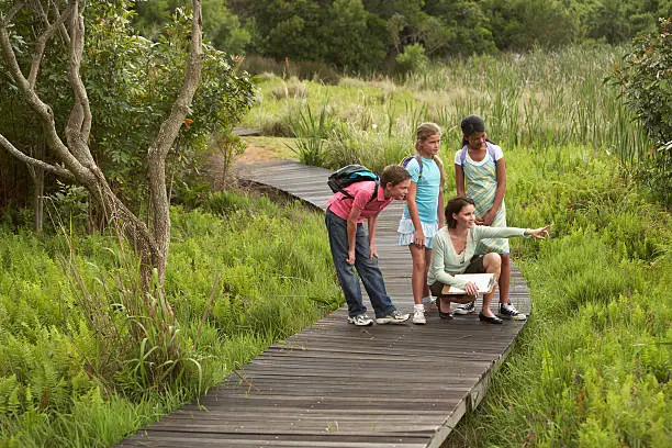 Photo of Teacher With Children On Field Trip