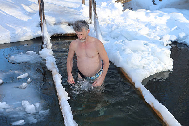 istock The man  in an ice-hole 464410846