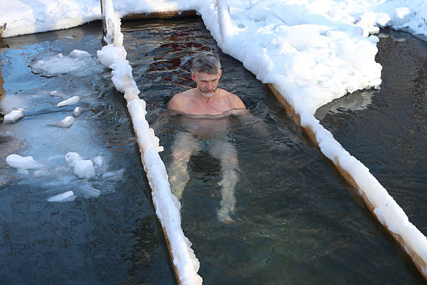 istock The man  in an ice-hole 464410870