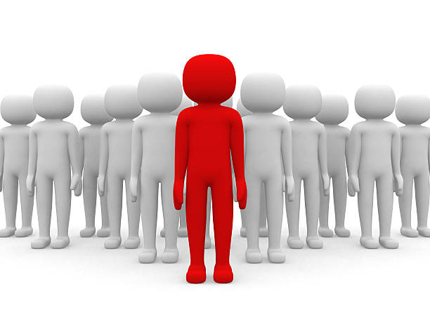 istock 3d small person the leader of a team 464412800