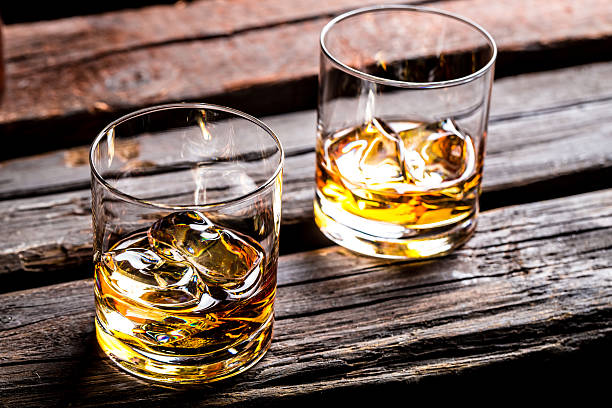 istock Two glasses with ice and whiskey 464413184