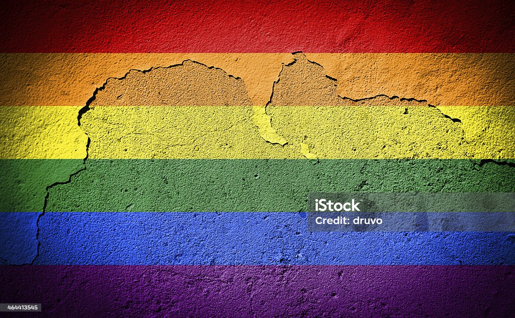 Rainbow Flagge - Lizenzfrei Schmutzig Stock-Foto