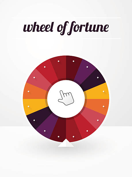 空の wheel of fortune 、ポインタおよびラベル - wheel incentive award spinning点のイラスト素材／クリップアート素材／マンガ素材／アイコン素材