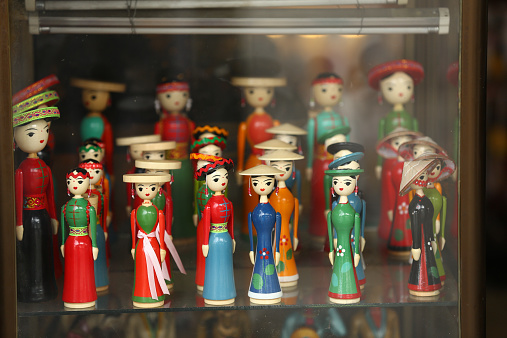 Traditional carved dolls of Vietnam women