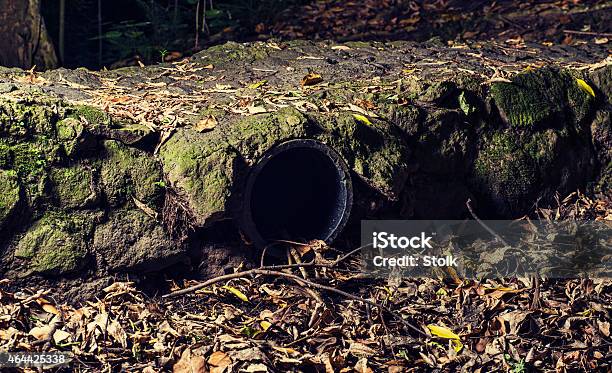 Stormwater Pipe Stock Photo - Download Image Now - 2015, Brown Background, Colored Background