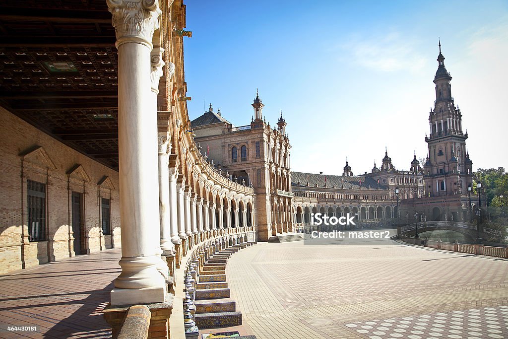 Plaza de Espana a Siviglia. Spagna. - Foto stock royalty-free di Andalusia