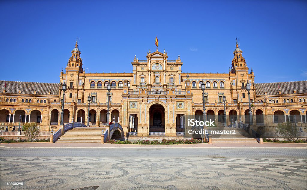 Plaza de españa, Sevilla, España. - Foto de stock de Amarillo - Color libre de derechos