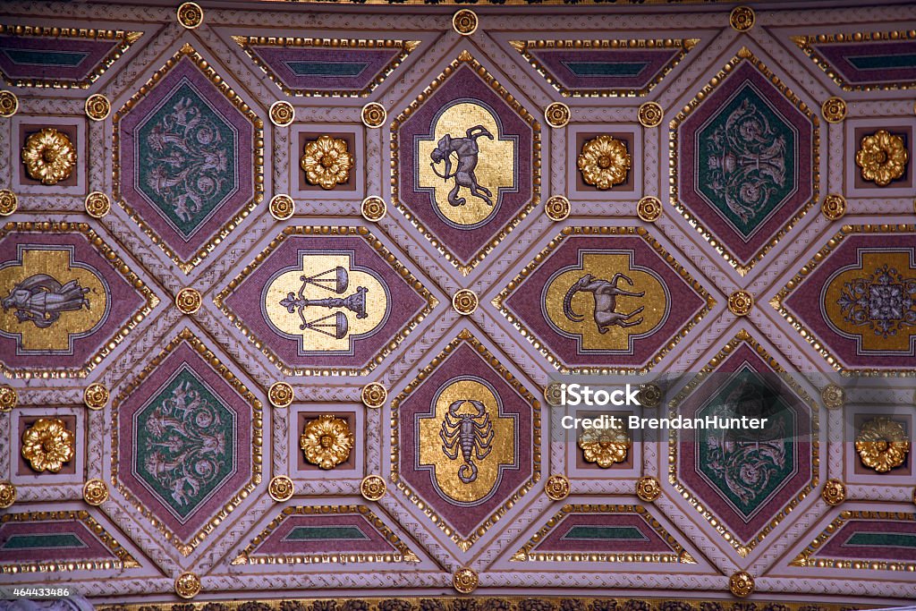 Zodiac The interior of Saint Stephen's Cathedral in Budapest. 2015 Stock Photo