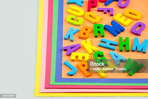 Colorful Alphabet Letters Stock Photo - Download Image Now - Alphabet, Blue, Book