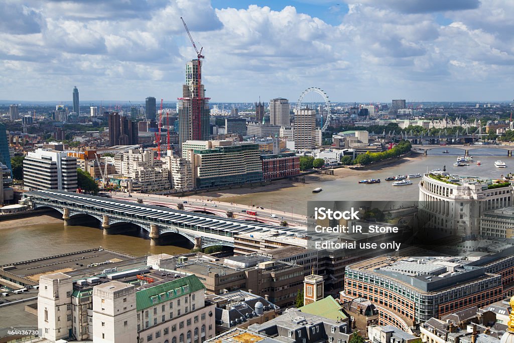 London's panorama on City office building London, UK - August 12, 2014:  London's panorama on City office buildings, the leading banking, investments and stock market aria in London.  2015 Stock Photo