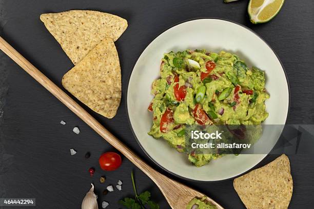 Guacamole Stock Photo - Download Image Now - 2015, Appetizer, Avocado