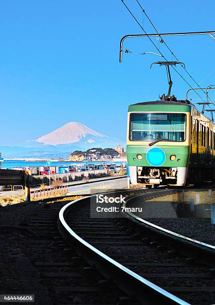 Coastal Landscapes Kamakura Stock Photo - Download Image Now - Enoshima Island, Kamakura City, Train - Vehicle