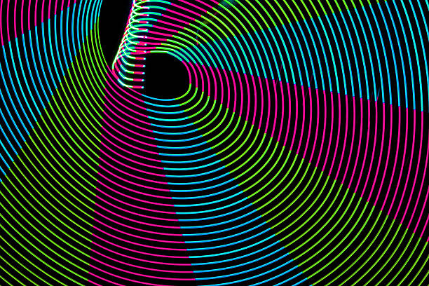 istock Abstract background made of magic neon lights 464446686