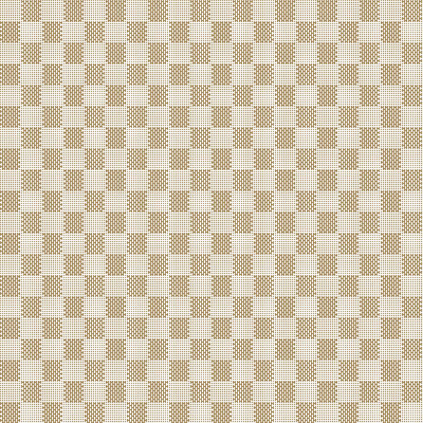 beżowy bezszwowa tkanina tekstura wzór - wallpaper textile retro revival tartan stock illustrations