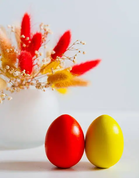 Photo of Easter eggs isolated