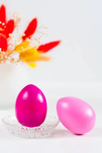 Photo of Easter eggs isolated