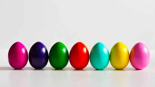 Photo of Easter eggs isolated