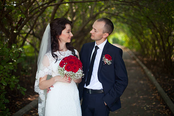 istock Newlyweds on Wedding Day 464448044