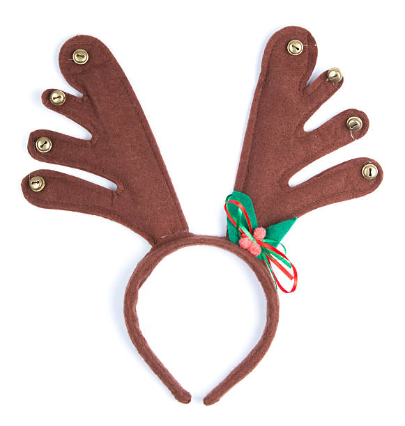 istock Brown Velvet Raindeer Headset decoration 464448360