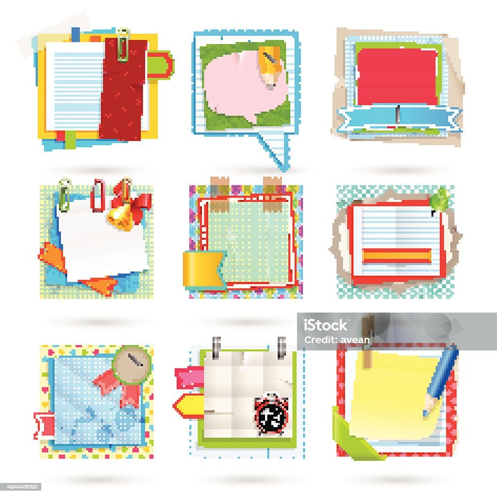 Paper And Notes School Paper Notes Stock Illustration - Download Image Now - 2015 ...