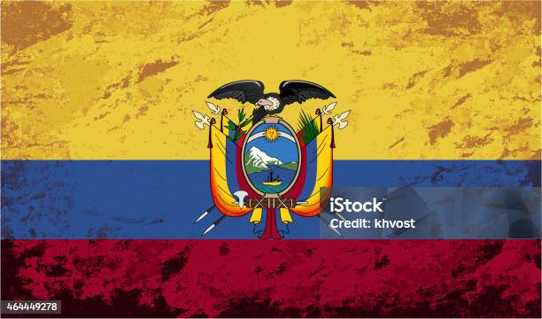 Ilustración de Bandera Ecuatoriana Grunge Fondo Ilustración Vectorial y más Vectores Libres de Derechos de 2015