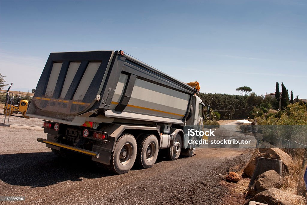 Truck and bulldozer work in the quarry 2015 Stock Photo