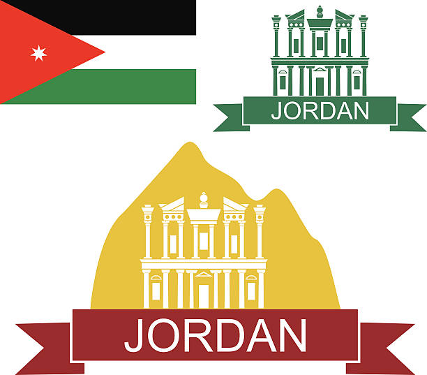 иордания - petra stock illustrations