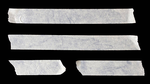 istock Four white strips of paper tape 464450894