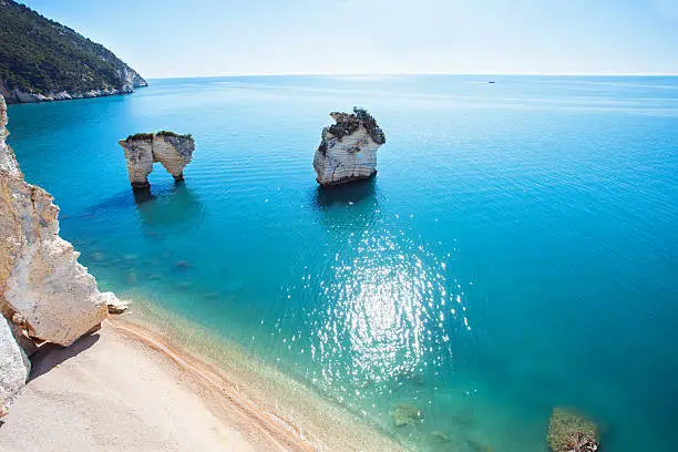 Baia delle Zagare coastline of Gargano, Italy