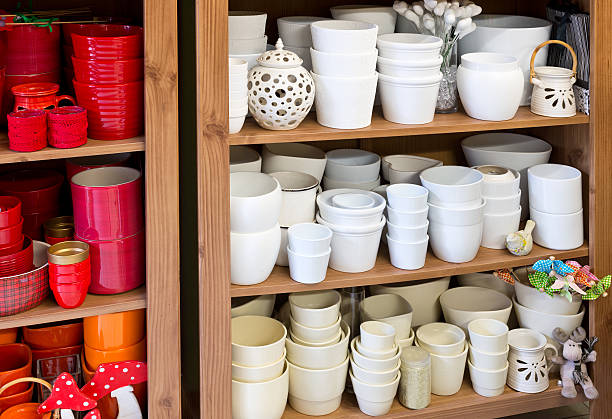 istock white planters in the florist shop 464453788