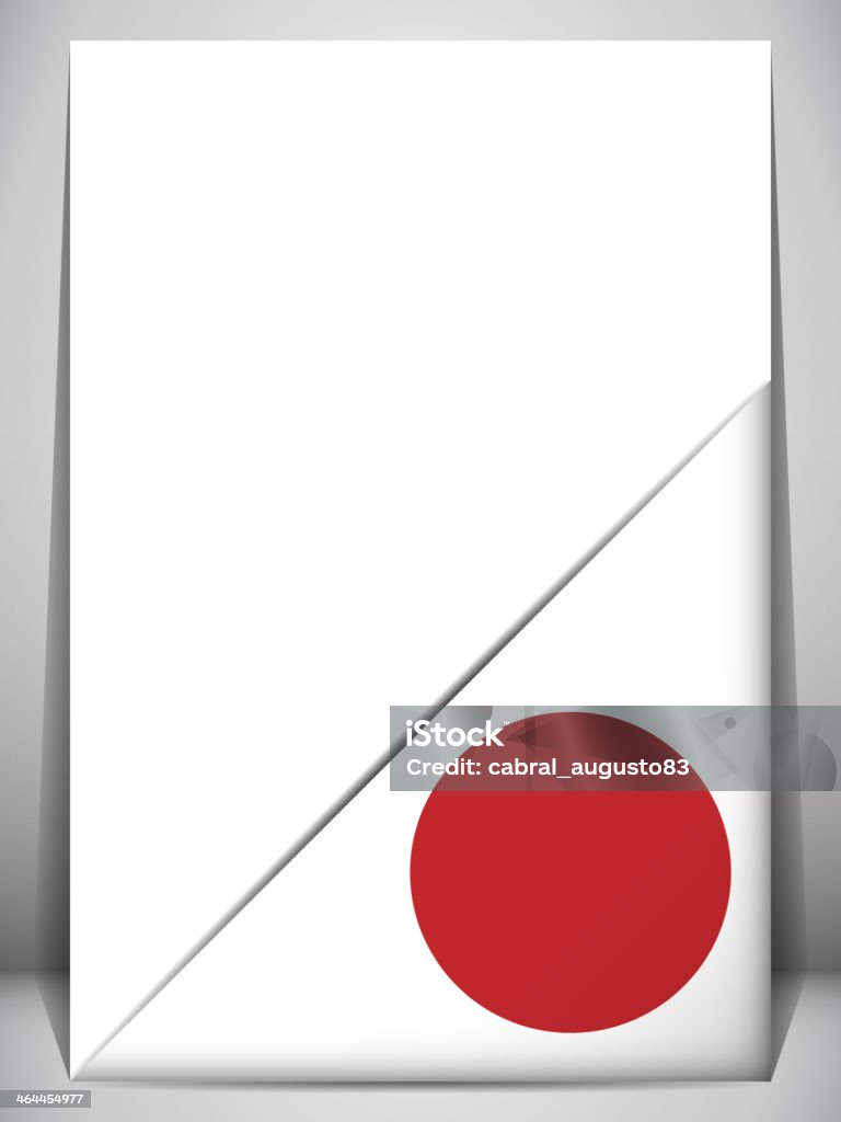 Japon drapeau de pays tourner la Page - clipart vectoriel de Angle libre de droits