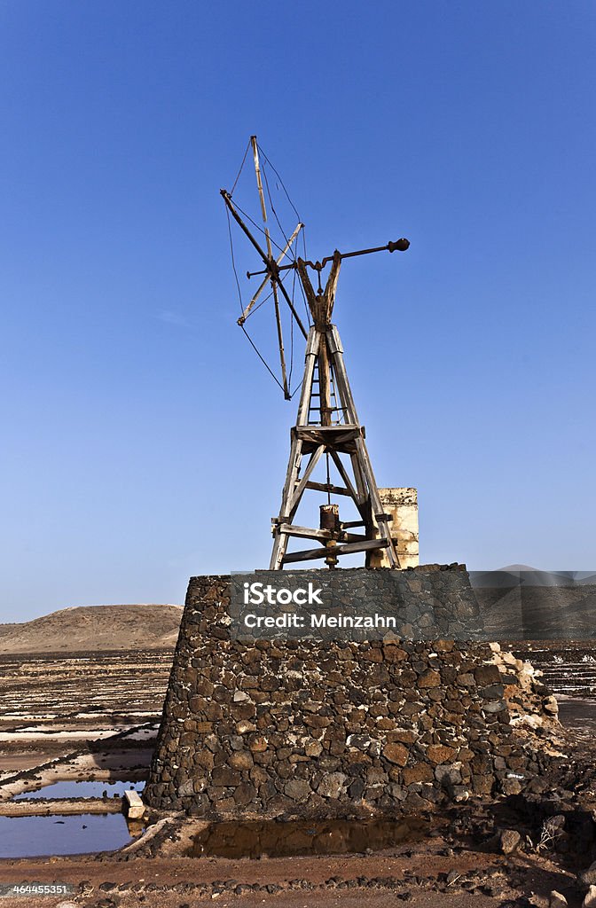 Salt-Raffinerie, Salzwasser von Janubio, Lanzarote - Lizenzfrei Alt Stock-Foto