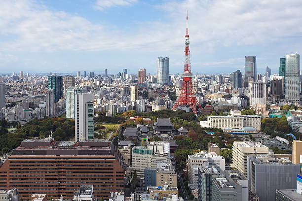 istock Tokyo city view with Tokyo tower 464455830