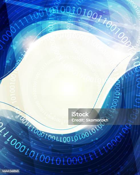 Binary Code Blue Background Stock Illustration - Download Image Now ...