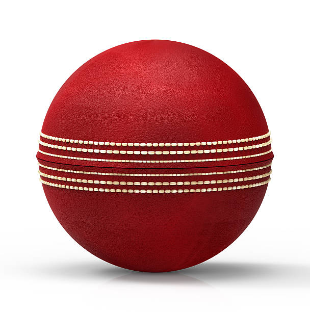 istock Cricket Ball against white background 464457252