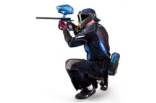 paintball gamer profile of the paintball gamer paintballing stock pictures, royalty-free photos & images