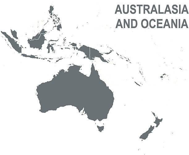 Australasia and Oceania http://dikobraz.org/map_2.jpg australasia stock illustrations