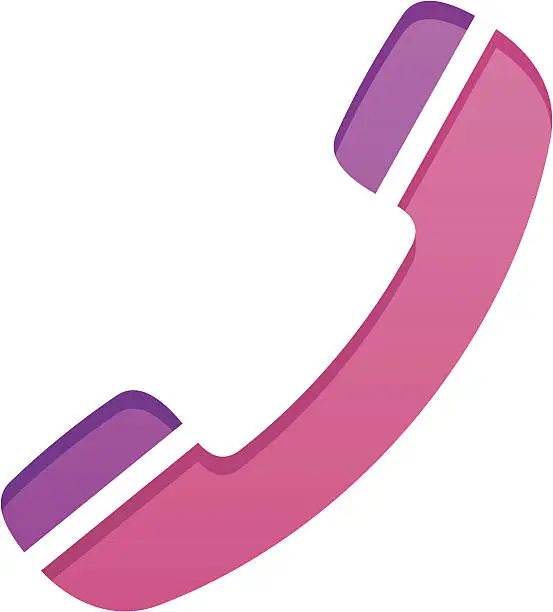 Vector illustration of Simple telephone sign