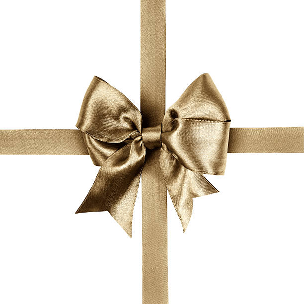 istock dark brown bow made from silk ribbon 464459804