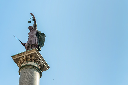 justice statue in Piazza Santa Trinita in Florence