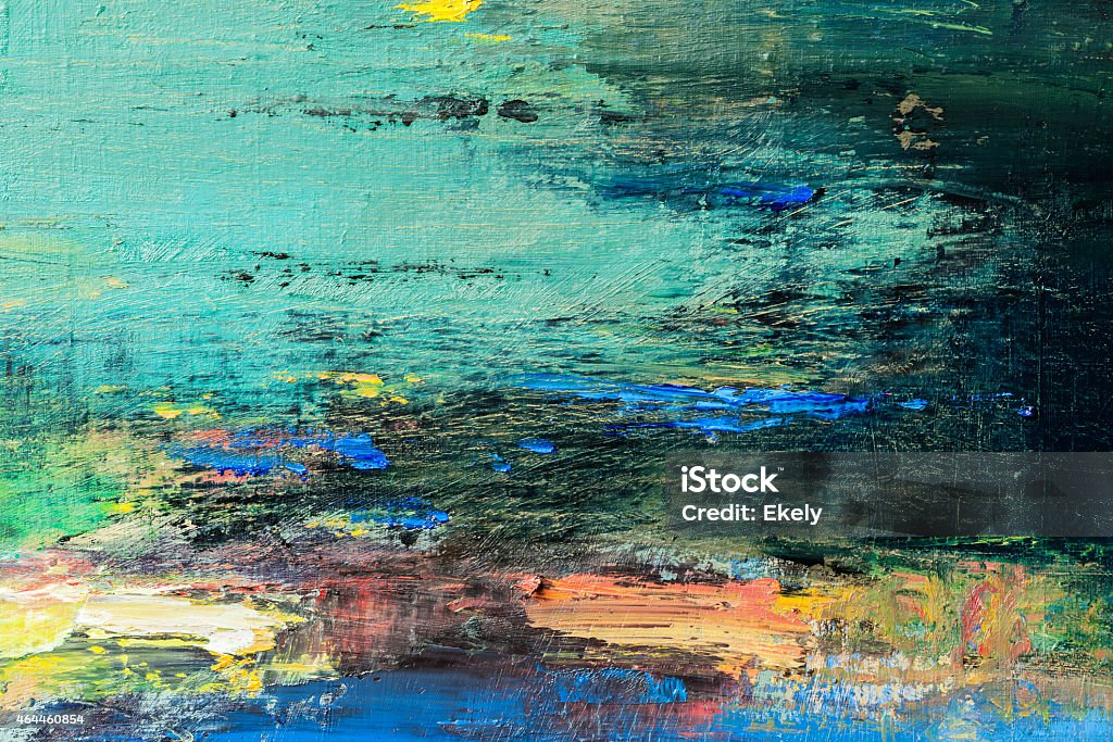 Abstract painted green and blue art backgrounds. Abstract orange green and blue painted background texture.  2015 Stock Photo