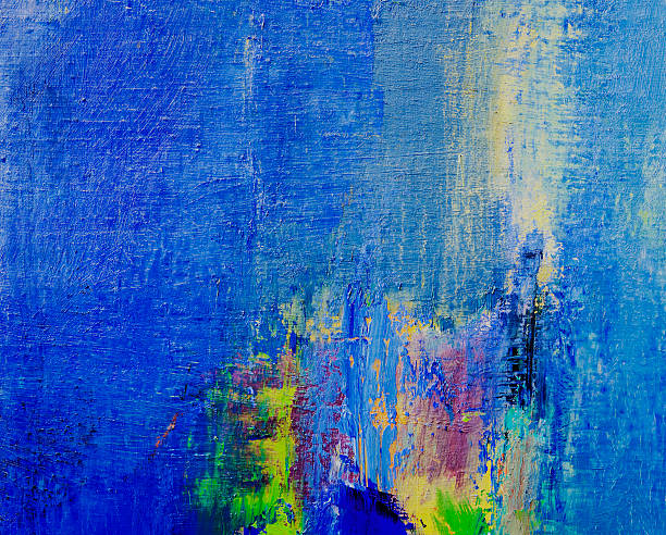 istock Abstract painted green and blue art backgrounds. 464460940