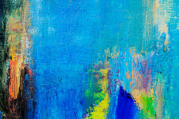 istock Abstract painted red green and blue art backgrounds. 464460948