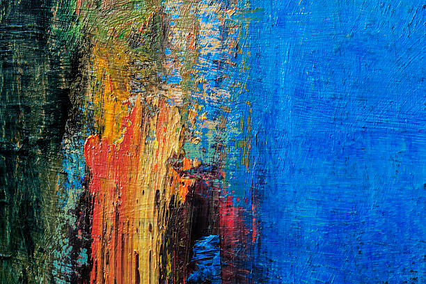 istock Abstract painted red green and blue art backgrounds. 464460952