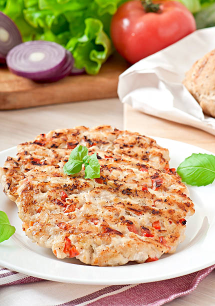 istock Chicken burgers grilled 464462334