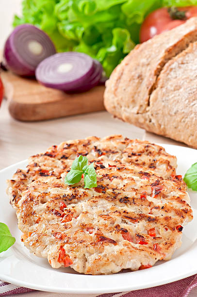 istock Chicken burgers grilled 464462336