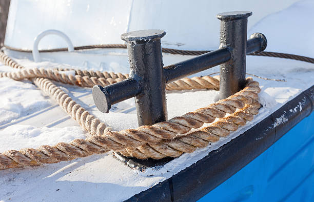 istock Mooring bollard on the deck of the ship 464465390