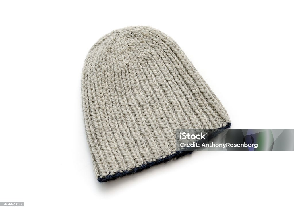 Homemade Toque Closeup of a homemade toque on a white background with shadows.  Knit Hat Stock Photo