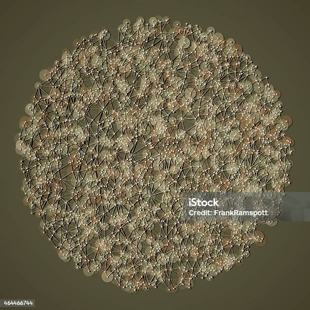 Dust Circle Abstract Network Pattern 3d Stock Photo - Download Image Now - 2015, Abstract, Beige