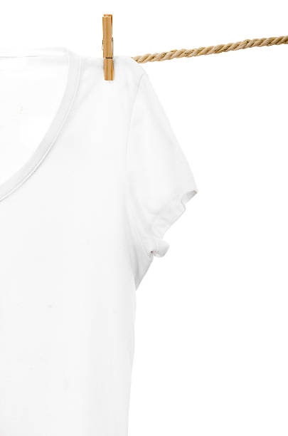 istock white tshirt hanging on a rope clothesline 464471900